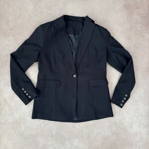 Women’s Black Blazer with Notched Lapels • size medium